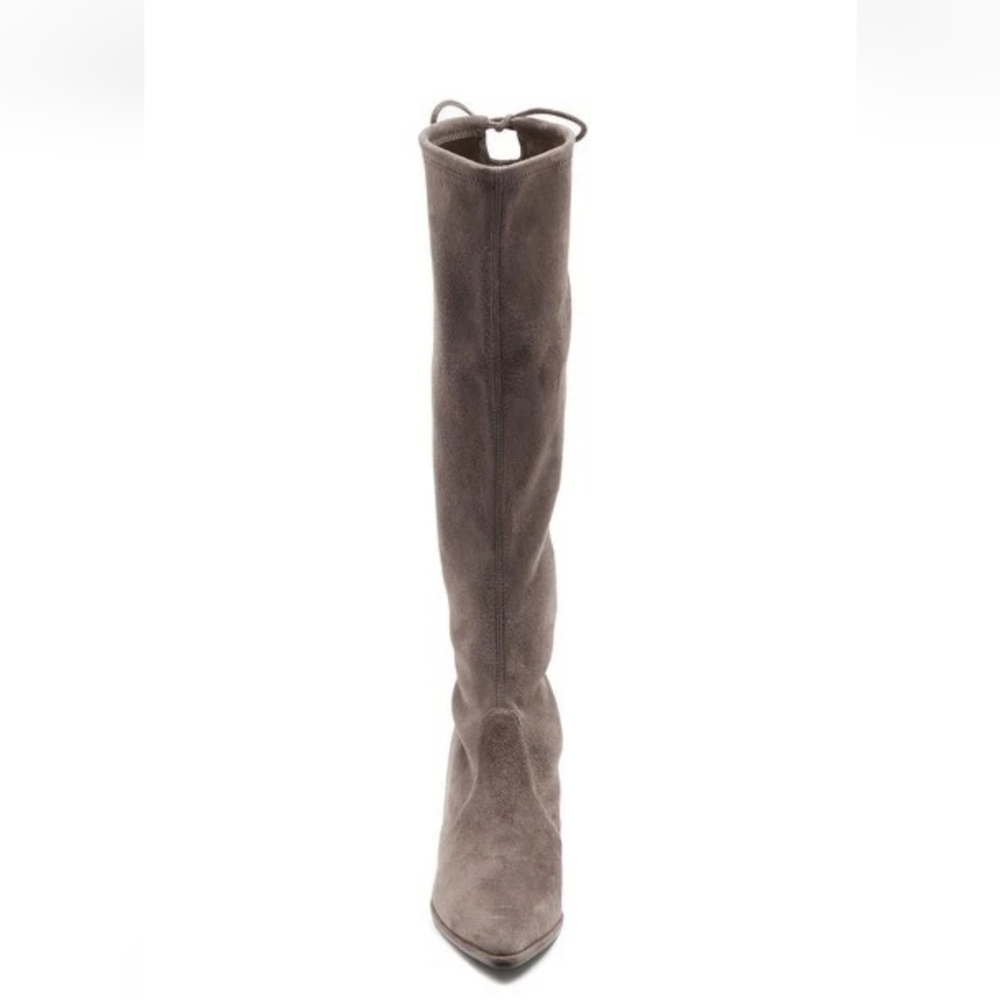 Stuart Weitzman Cleveland Londra Suede Gray Tall Boots 5 - Picture 2 of 16